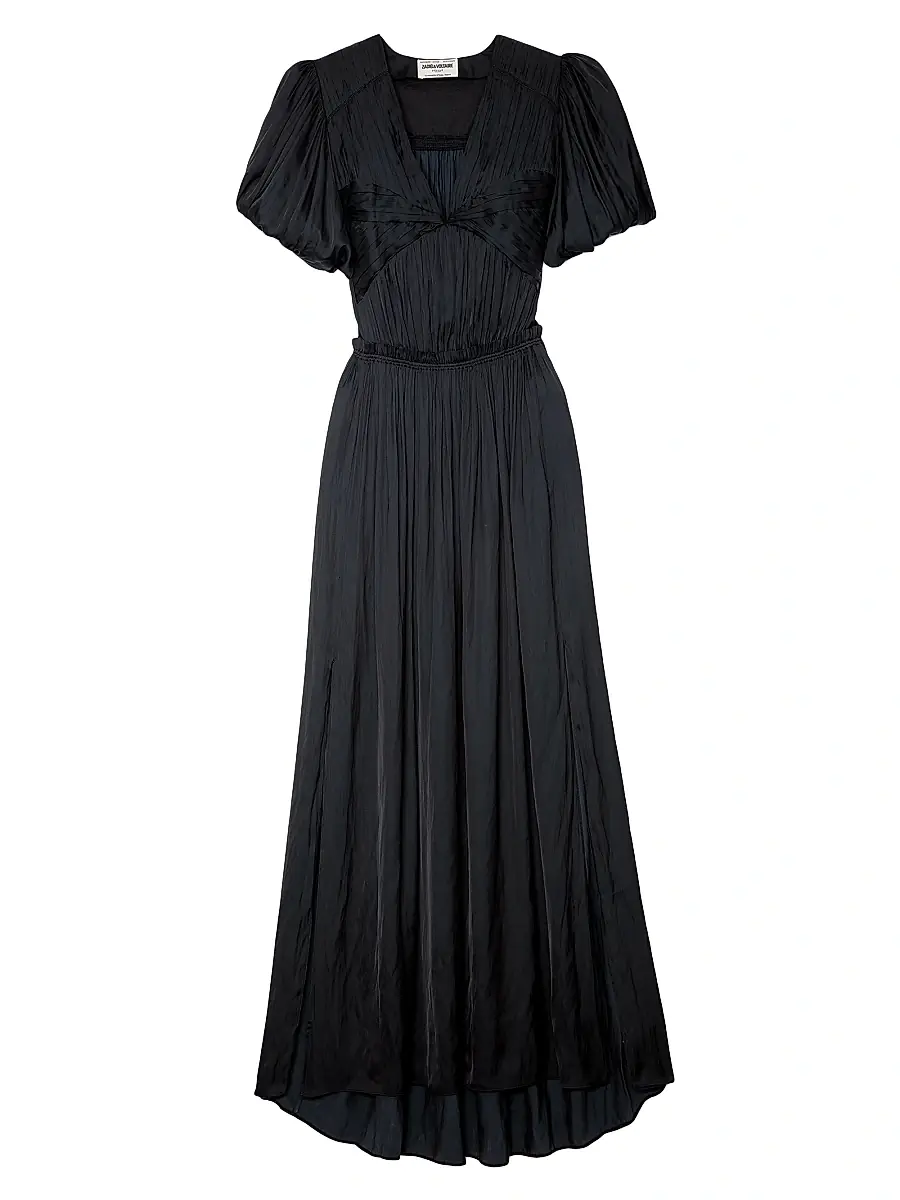 Zadig & Voltaire Women's Reina Pleated Satin Gown