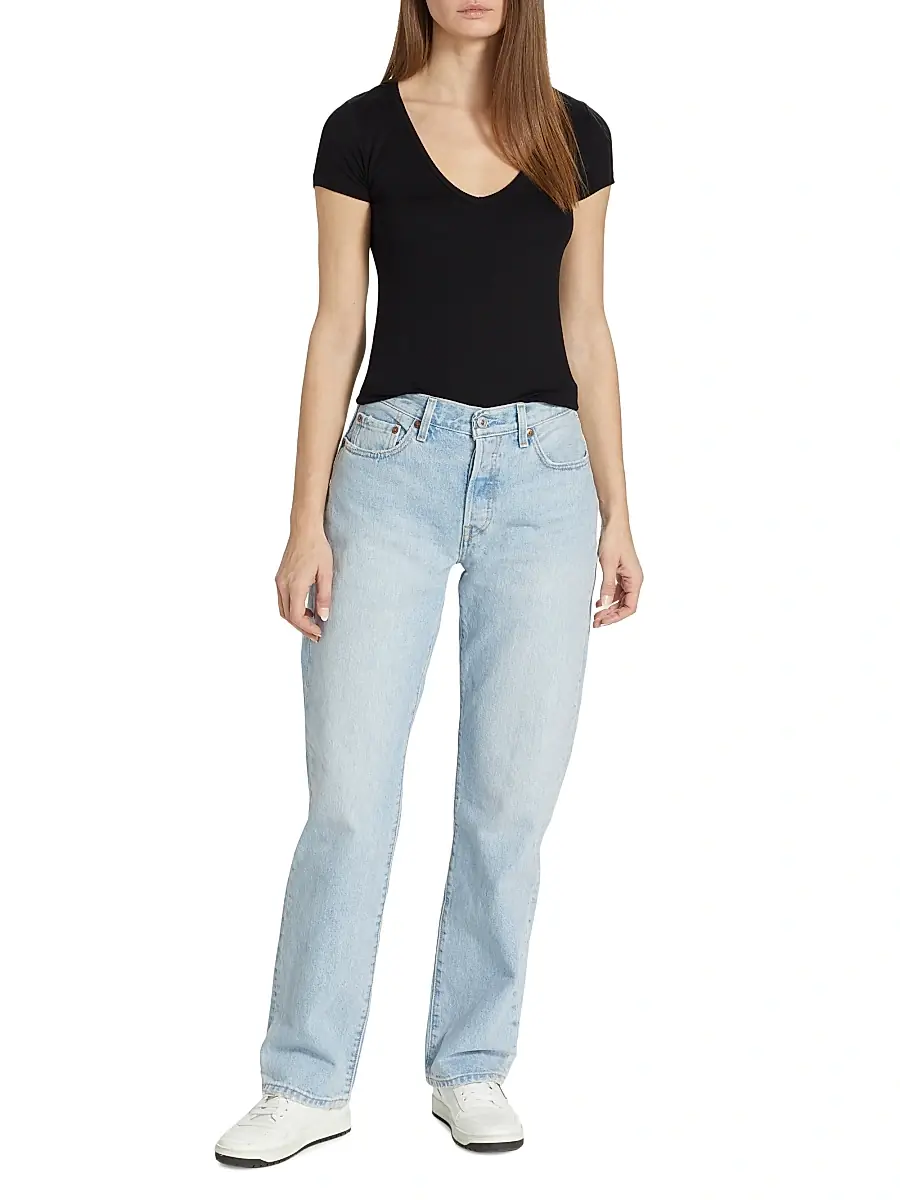 MAJESTIC FILATURES Women's Soft Touch V-Neck T-Shirt | Thumbnail 2