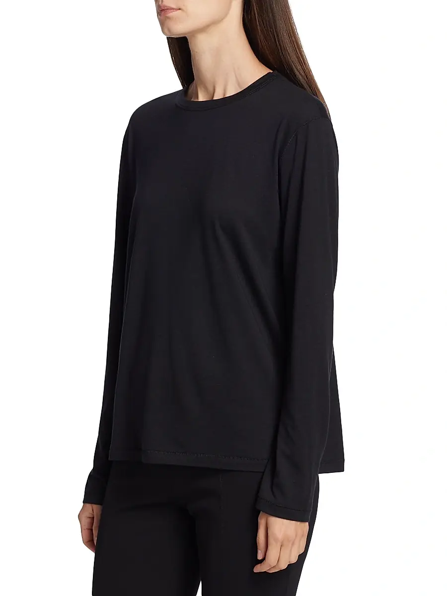 MAJESTIC FILATURES Women's Long-Sleeve Semi Relaxed Crewneck Top | Thumbnail 4 MAJESTIC FILATURES Women's Long-Sleeve Semi Relaxed Crewneck Top | Thumbnail 4