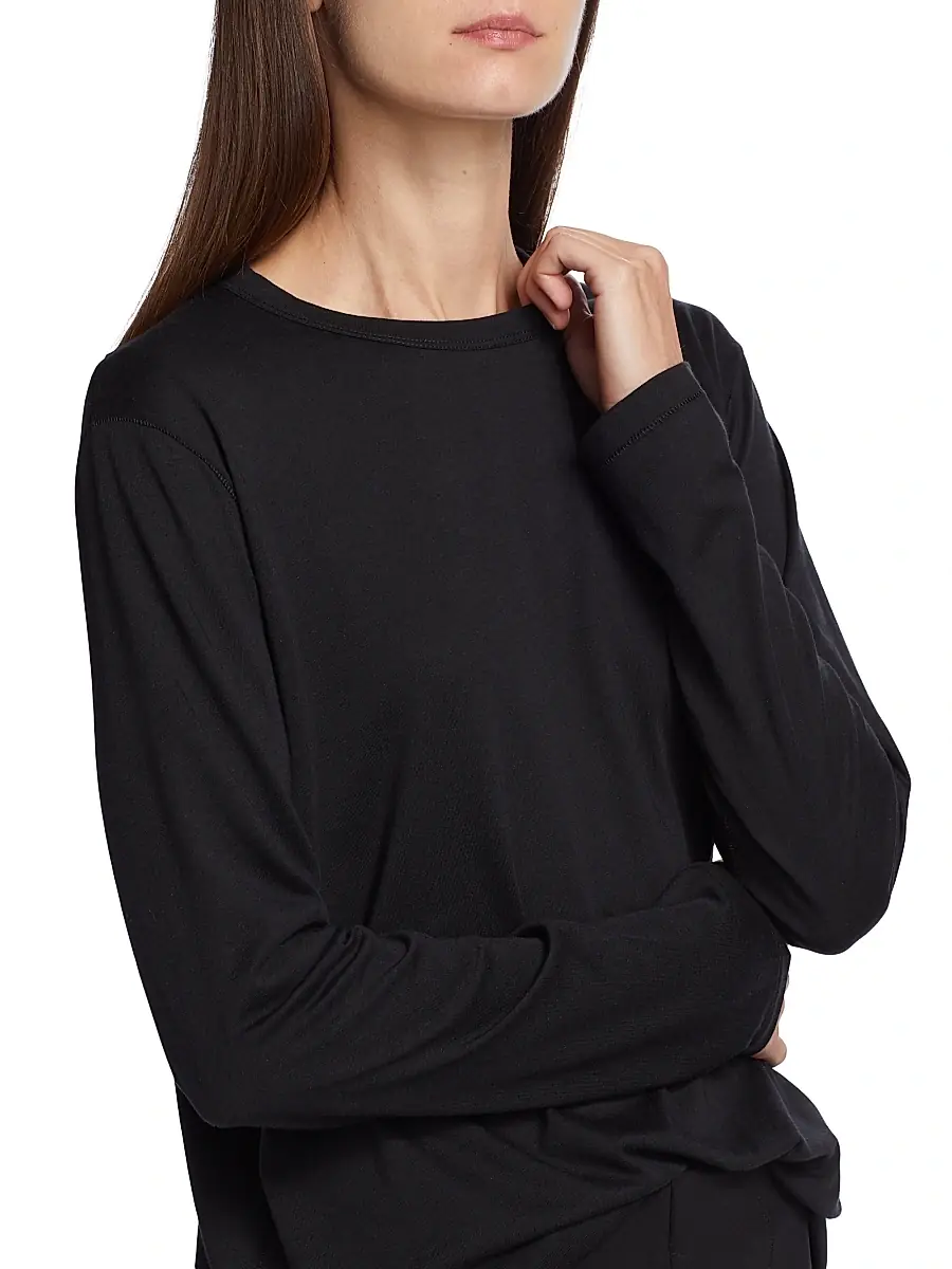 MAJESTIC FILATURES Women's Long-Sleeve Semi Relaxed Crewneck Top | Thumbnail 6 MAJESTIC FILATURES Women's Long-Sleeve Semi Relaxed Crewneck Top | Thumbnail 6