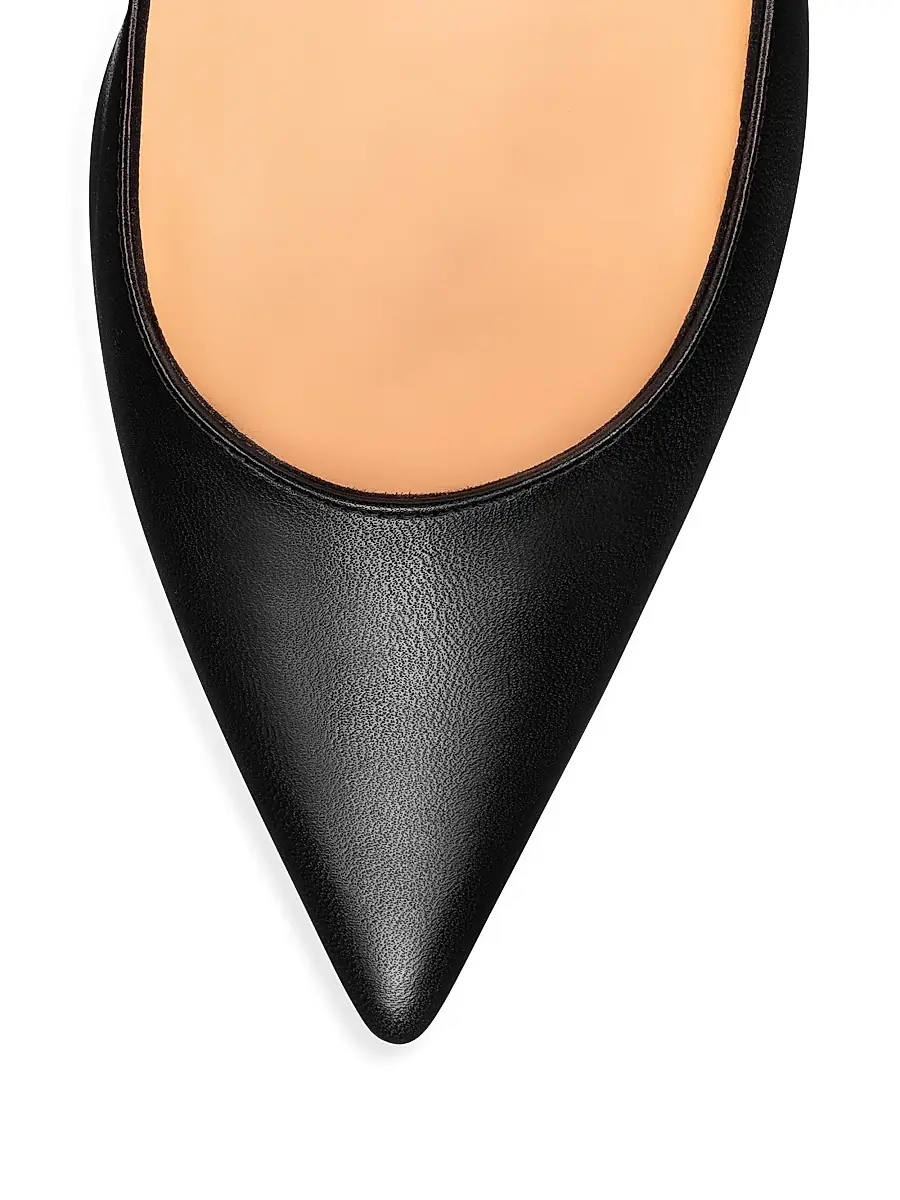 Christian Louboutin Women's Apostrophy 100MM Leather Pumps - Beige | Thumbnail 4 Christian Louboutin Women's Apostrophy 100MM Leather Pumps - Beige | Thumbnail 4