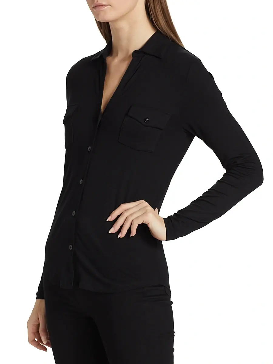 MAJESTIC FILATURES Women's Soft Touch Long-Sleeve Pocket Shirt | Thumbnail 4 MAJESTIC FILATURES Women's Soft Touch Long-Sleeve Pocket Shirt | Thumbnail 4