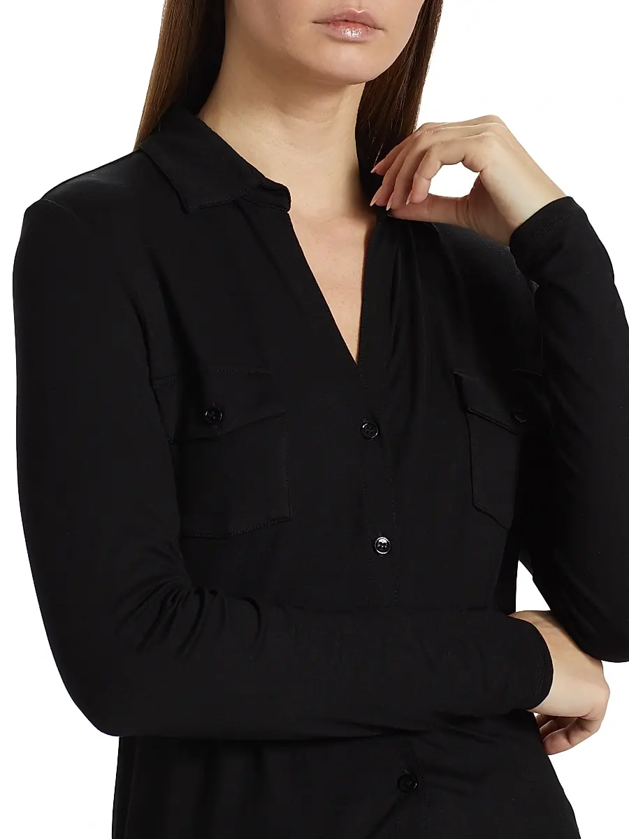 MAJESTIC FILATURES Women's Soft Touch Long-Sleeve Pocket Shirt | Thumbnail 6 MAJESTIC FILATURES Women's Soft Touch Long-Sleeve Pocket Shirt | Thumbnail 6
