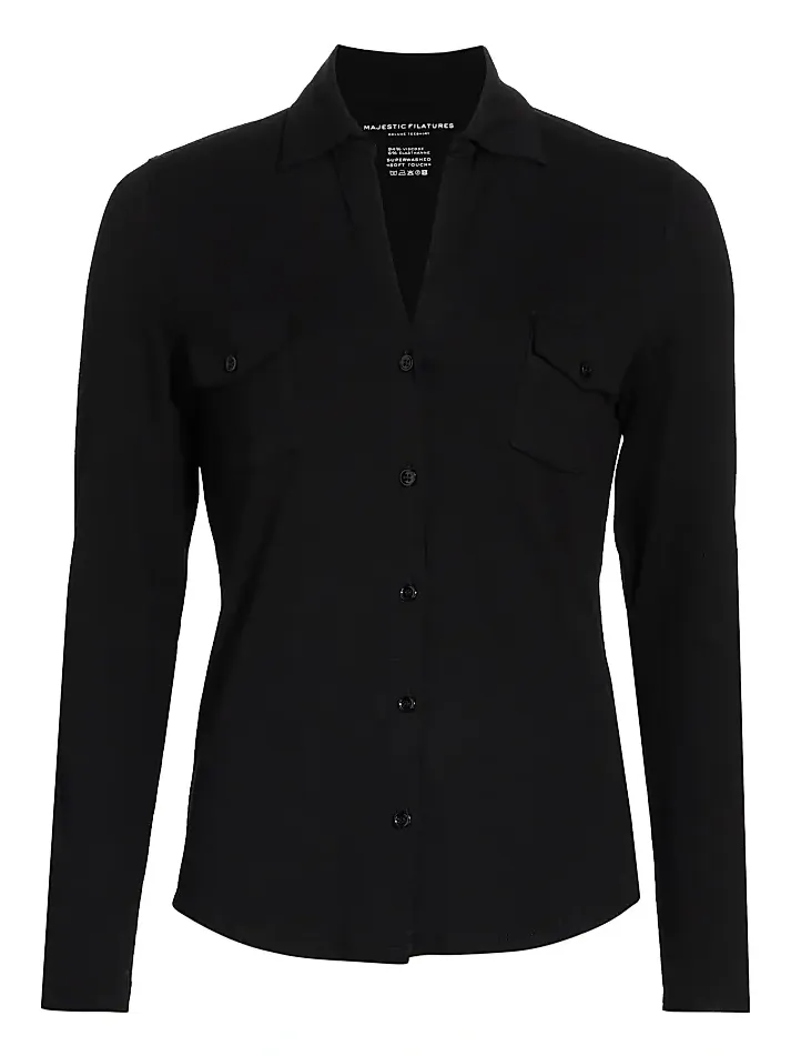 Women's Soft Touch Long-Sleeve Pocket Shirt Women's Soft Touch Long-Sleeve Pocket Shirt
