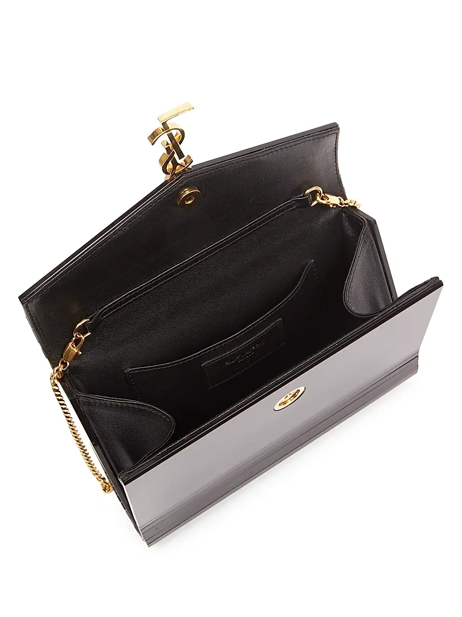 Saint Laurent Women's Vicky Miniaudiere In Plexiglass - Nero | Thumbnail 3