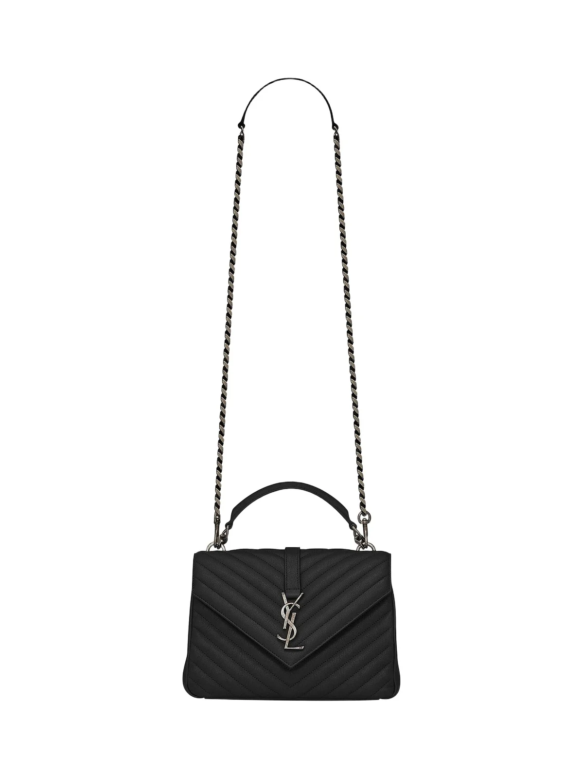 Women's College Medium in Quilted Leather - Nero
