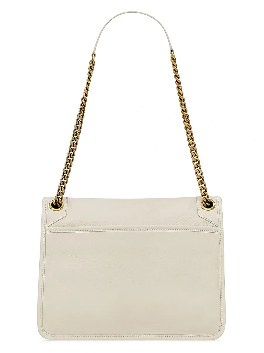 Saint Laurent Women's Niki Shoulder Bag in Grained Lambskin - Blanc Vintage | Thumbnail 5 Saint Laurent Women's Niki Shoulder Bag in Grained Lambskin - Blanc Vintage | Thumbnail 5