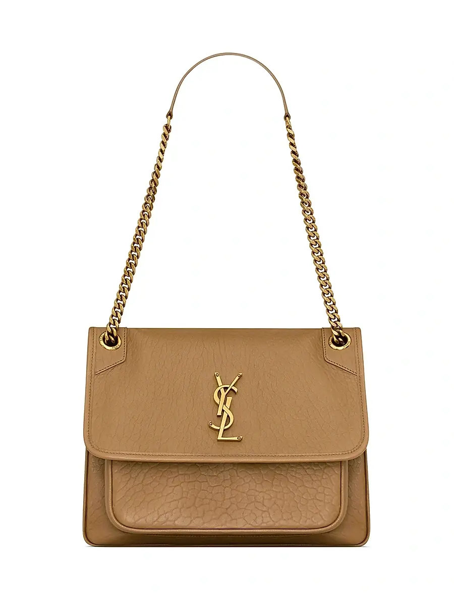 Saint Laurent Women's Niki Shoulder Bag in Grained Lambskin - Blanc Vintage | Thumbnail 6 Saint Laurent Women's Niki Shoulder Bag in Grained Lambskin - Blanc Vintage | Thumbnail 6
