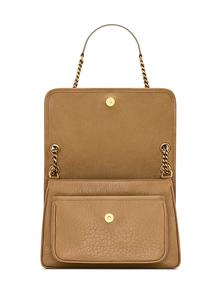 Saint Laurent Women's Niki Shoulder Bag in Grained Lambskin - Blanc Vintage | Thumbnail 8 Saint Laurent Women's Niki Shoulder Bag in Grained Lambskin - Blanc Vintage | Thumbnail 8