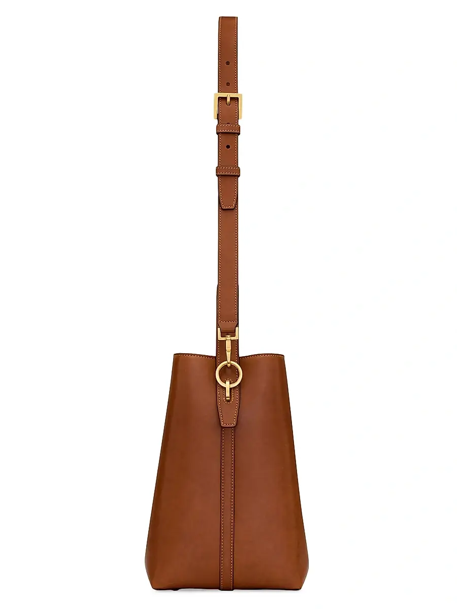 Saint Laurent Women's Le 37 Bucket Bag In Vegetable-Tanned Leather - Brick | Thumbnail 4 Saint Laurent Women's Le 37 Bucket Bag In Vegetable-Tanned Leather - Brick | Thumbnail 4