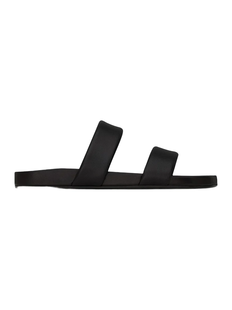 Men's Nichols Slides in Smooth Leather - Black