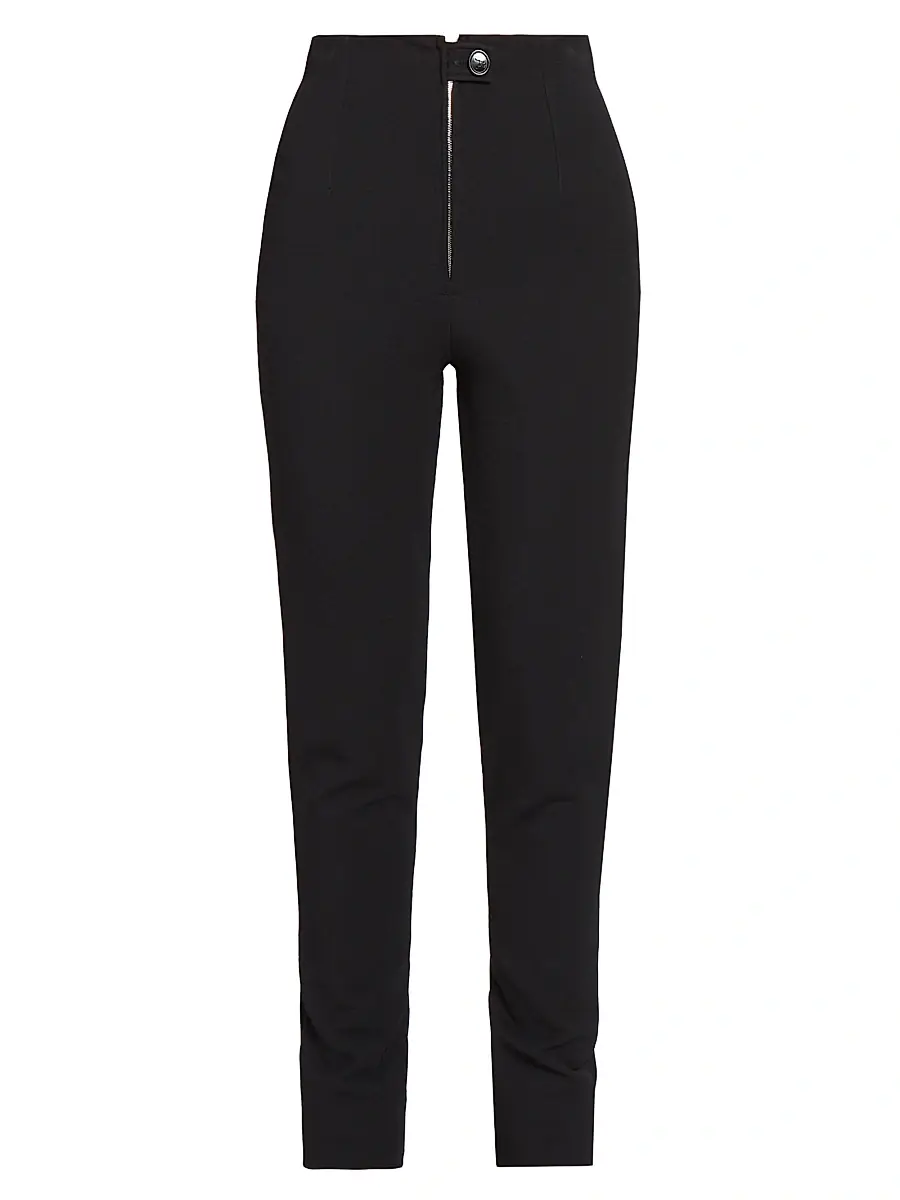 ALAIA Women's Straight-Leg Wool-Blend Pants - Black | Image 1 ALAIA Women's Straight-Leg Wool-Blend Pants - Black | Image 1
