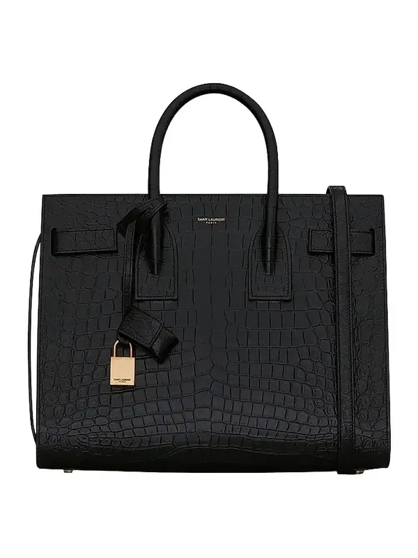 Women's Small Sac De Jour Top Handle Bag In Matte Embossed Crocodile Leather Women's Small Sac De Jour Top Handle Bag In Matte Embossed Crocodile Leather