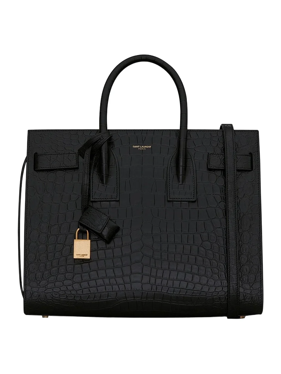 Women's Small Sac De Jour Top Handle Bag In Matte Embossed Crocodile Leather Women's Small Sac De Jour Top Handle Bag In Matte Embossed Crocodile Leather
