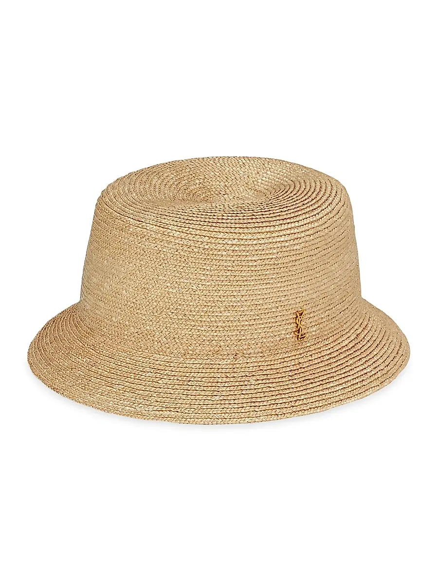 Saint Laurent Women's Maglina Straw Bucket Hat - Rope | Image 1 Saint Laurent Women's Maglina Straw Bucket Hat - Rope | Image 1