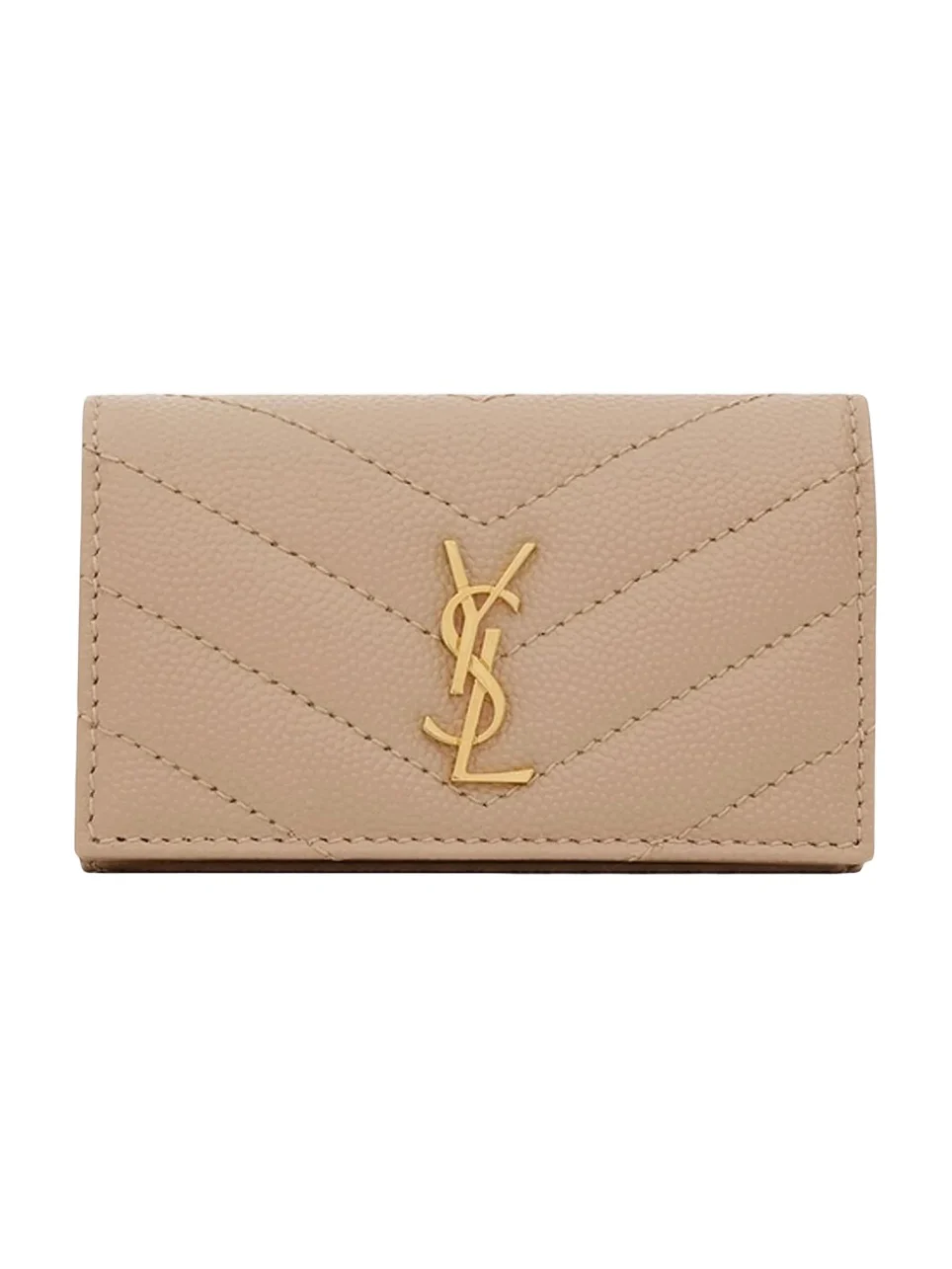 Women's Cassandre Slim Key Case in Grain De Poudre Embossed Leather