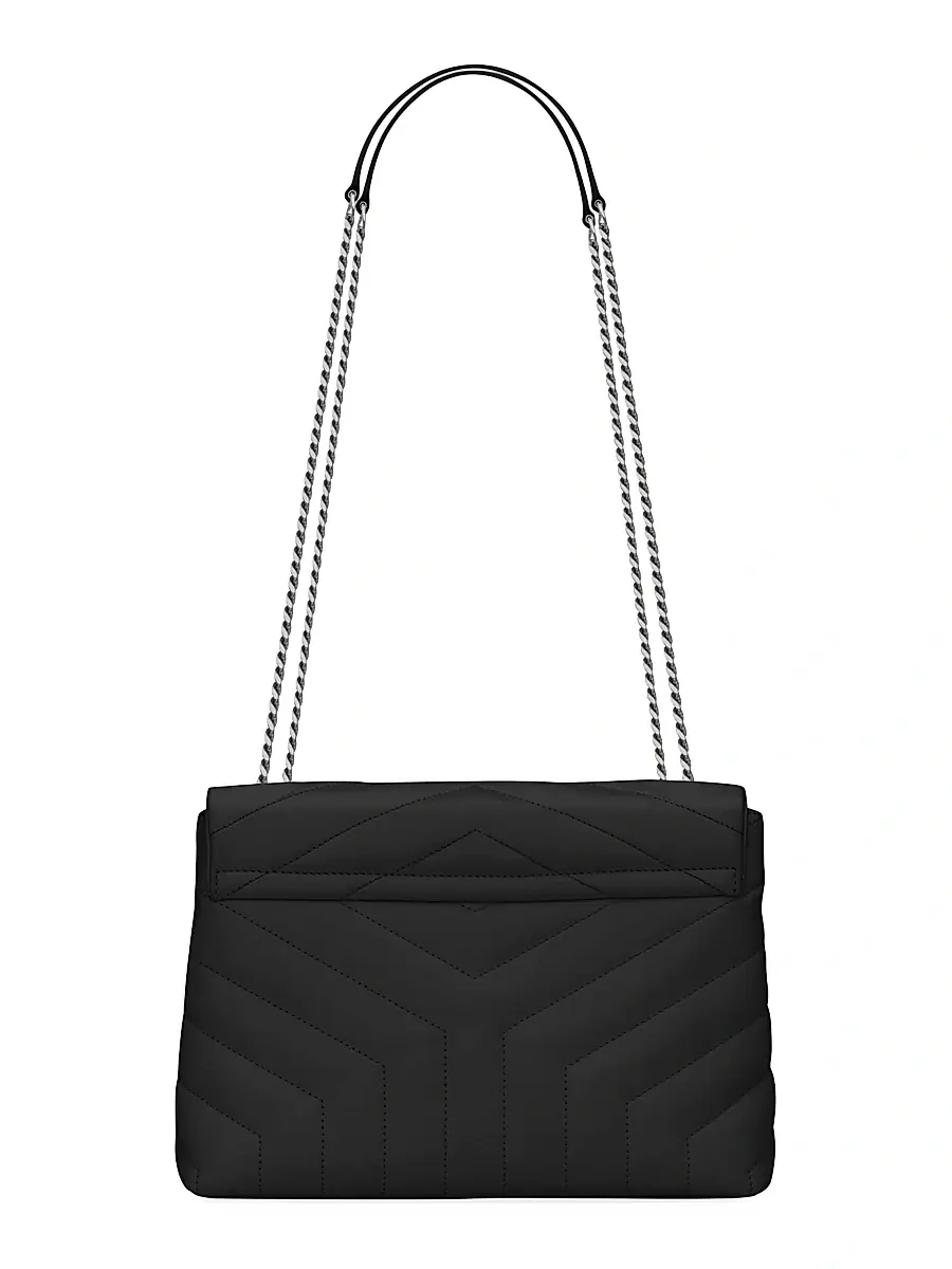 Saint Laurent Women's Loulou Shoulder Bag in Quilted Leather - Black | Thumbnail 2 Saint Laurent Women's Loulou Shoulder Bag in Quilted Leather - Black | Thumbnail 2