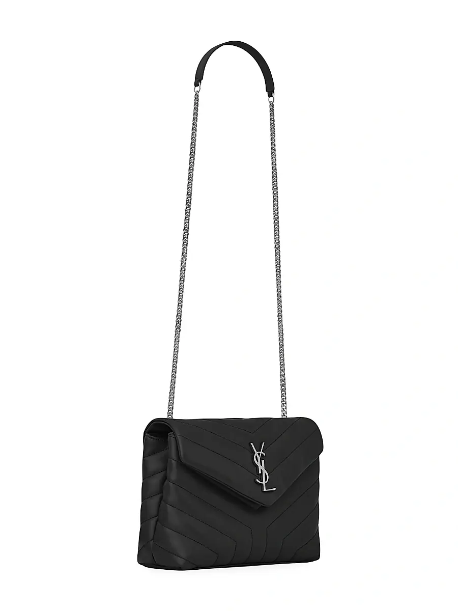 Saint Laurent Women's Loulou Shoulder Bag in Quilted Leather - Black | Thumbnail 6 Saint Laurent Women's Loulou Shoulder Bag in Quilted Leather - Black | Thumbnail 6