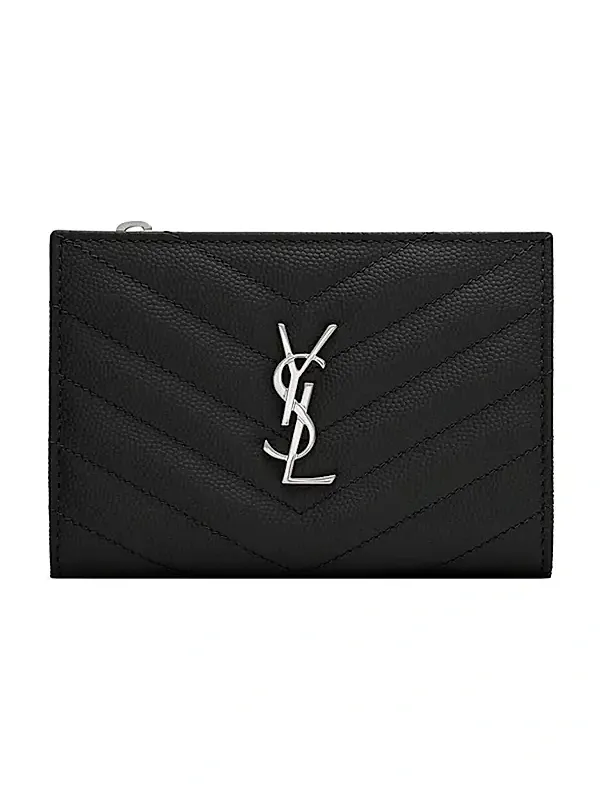 Women's Cassandre Matelasse Fragments Zipped Bi-fold Wallet