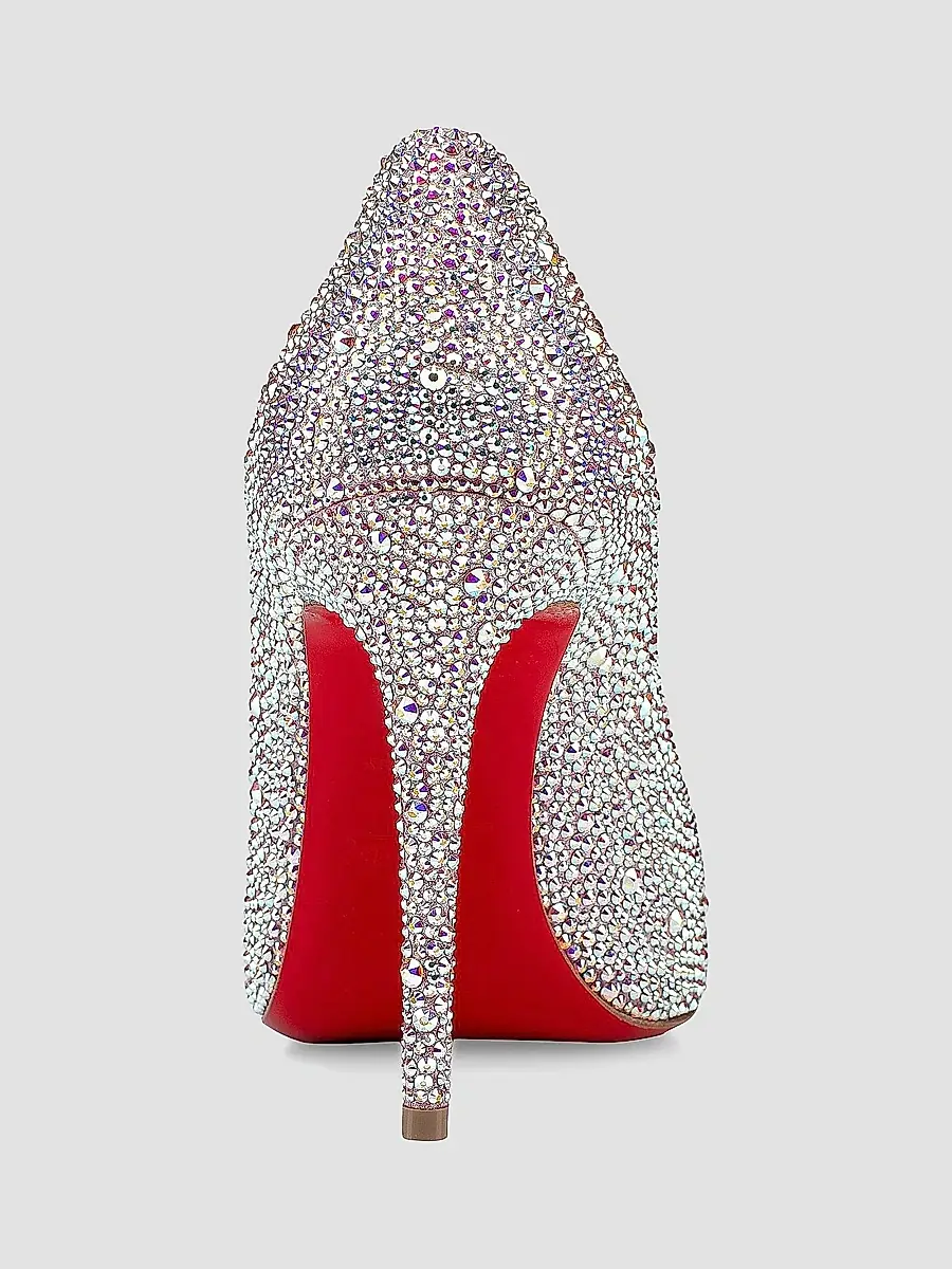 Christian Louboutin Women's Kate Strass Metallic Suede 100MM Pumps | Thumbnail 3 Christian Louboutin Women's Kate Strass Metallic Suede 100MM Pumps | Thumbnail 3
