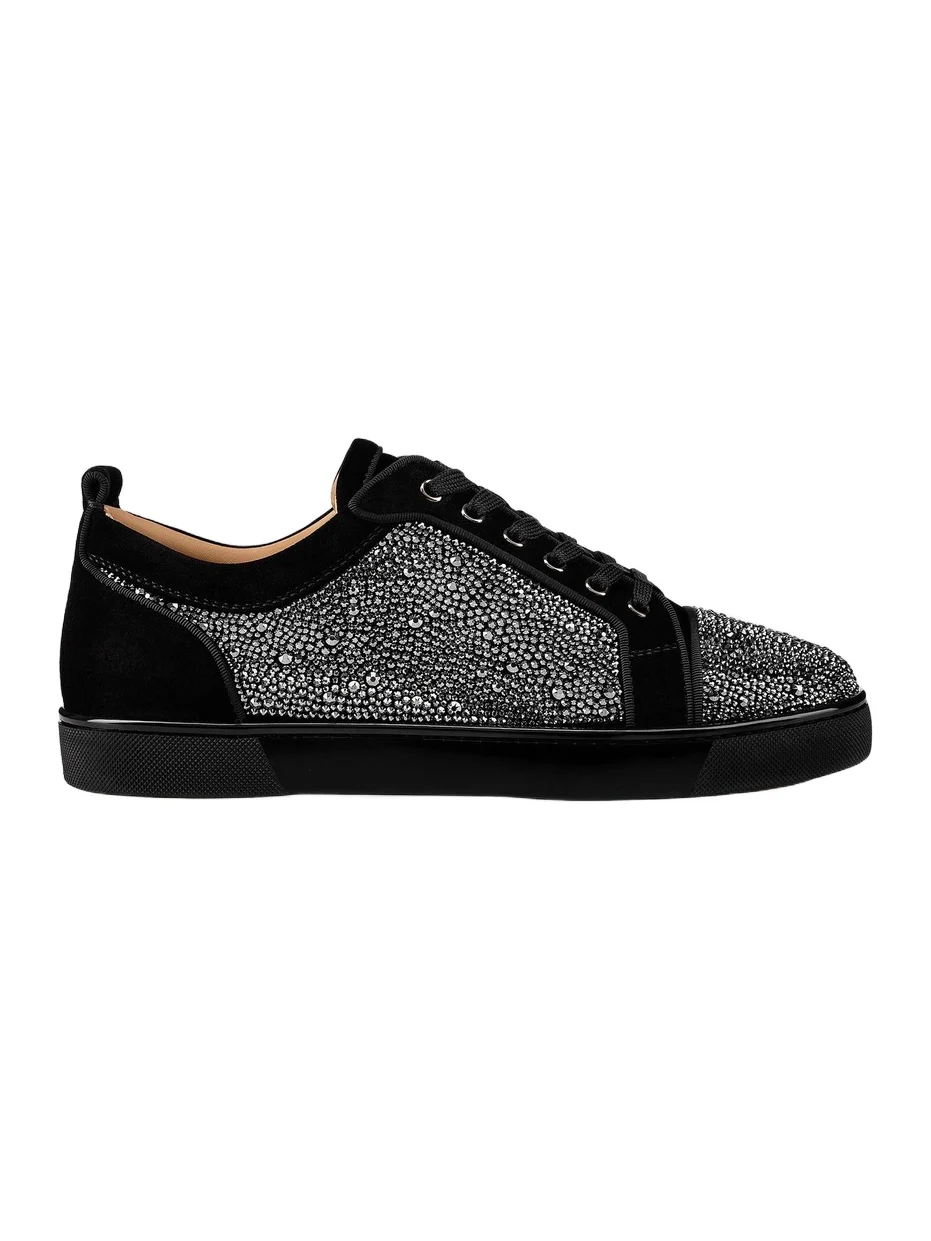 Christian Louboutin Men's Louis Junior Strass Low-Top Sneakers