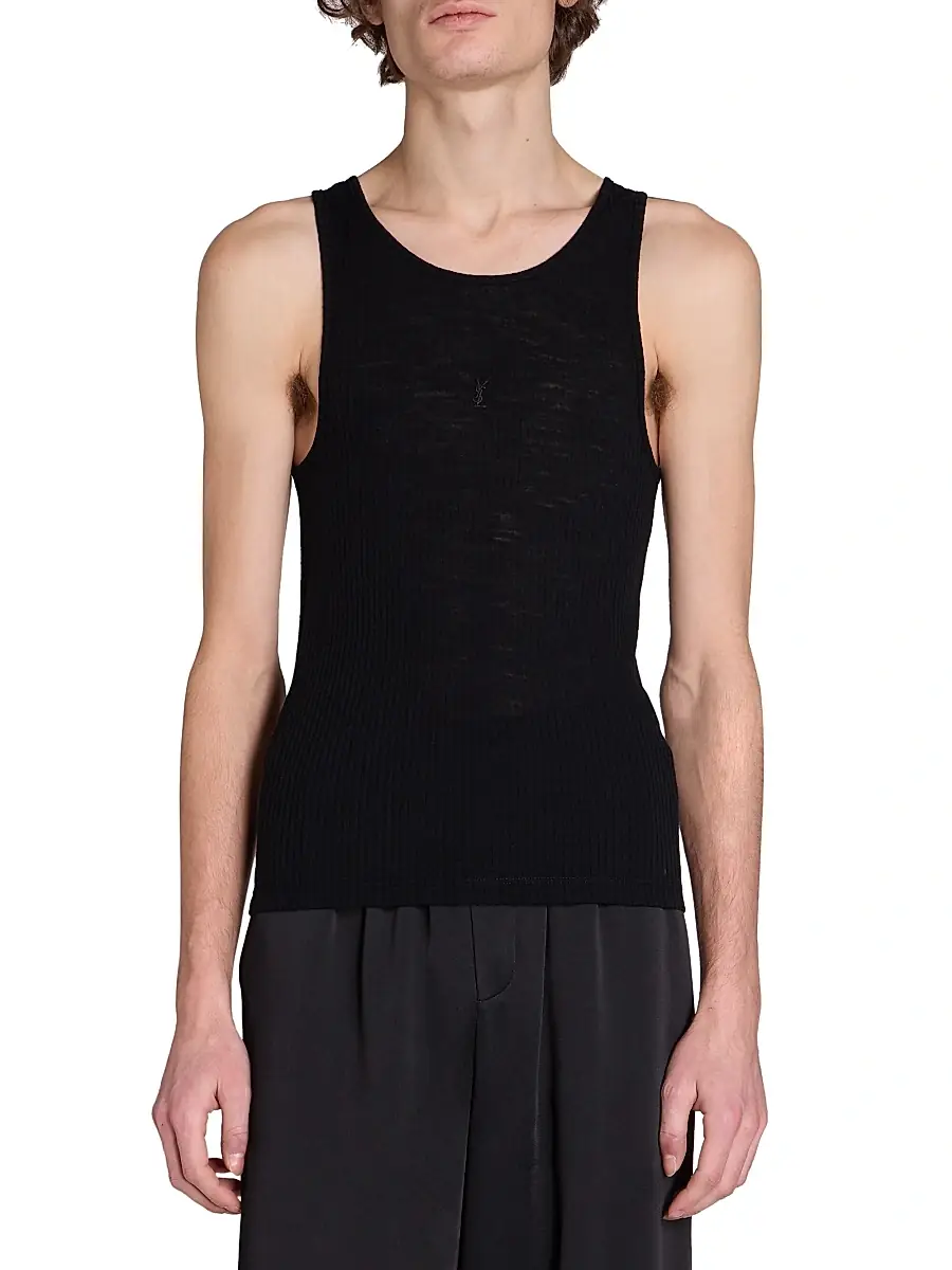 Saint Laurent Men's Cassandre Tank Top | Thumbnail 3