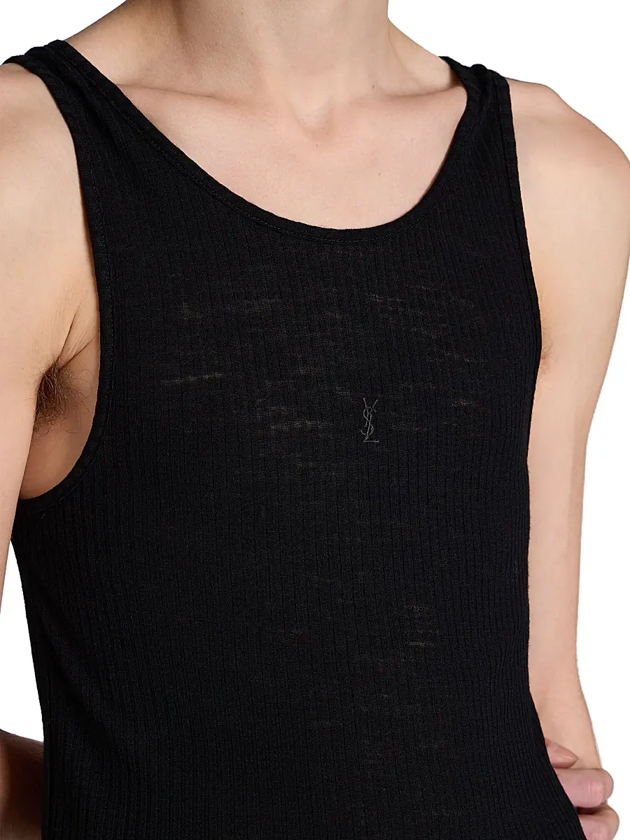 Saint Laurent Men's Cassandre Tank Top | Thumbnail 6
