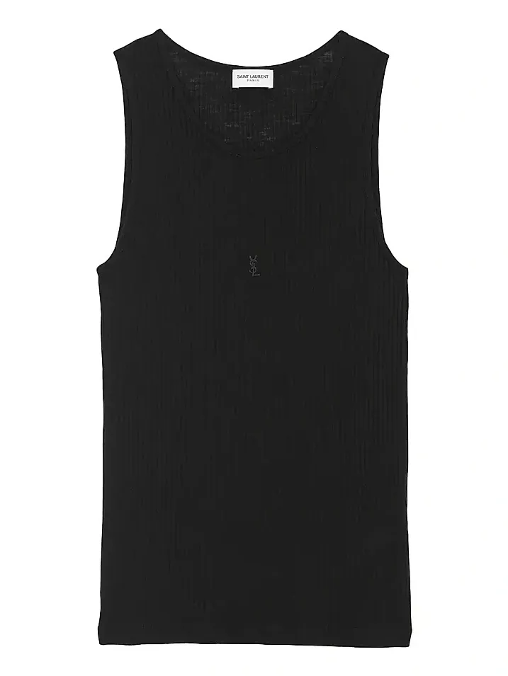 Saint Laurent Men's Cassandre Tank Top