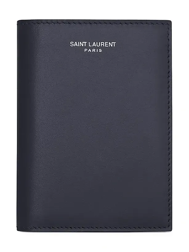 Men's Credit Card Wallet in Smooth Leather - Midnight Blue