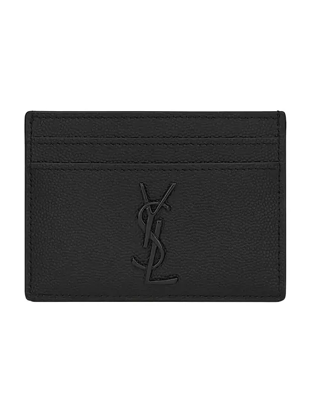 Women's Cassanrdre Card Case in Grain de Poudre Embossed Leather Women's Cassanrdre Card Case in Grain de Poudre Embossed Leather