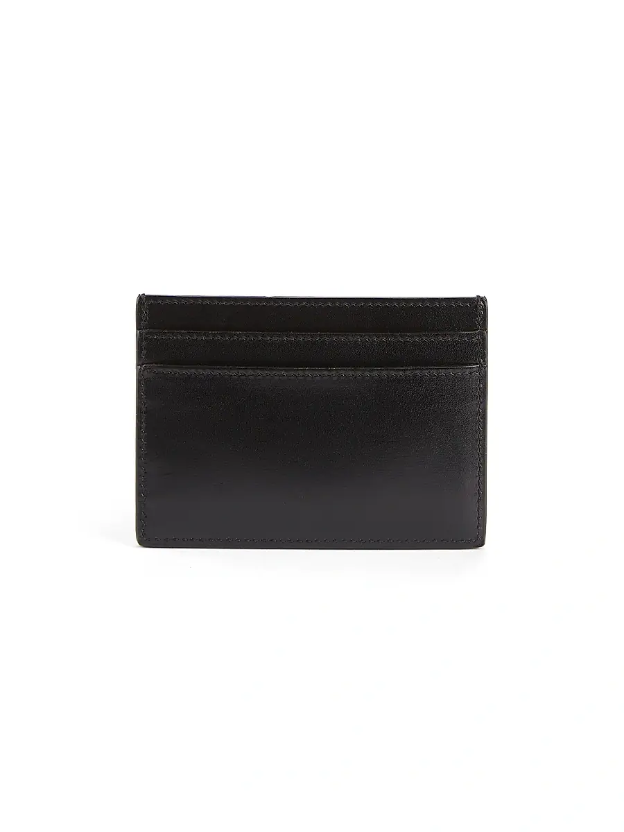 Saint Laurent Women's Cassandre Matelassé Card Case in Smooth Leather - Nero | Thumbnail 2 Saint Laurent Women's Cassandre Matelassé Card Case in Smooth Leather - Nero | Thumbnail 2