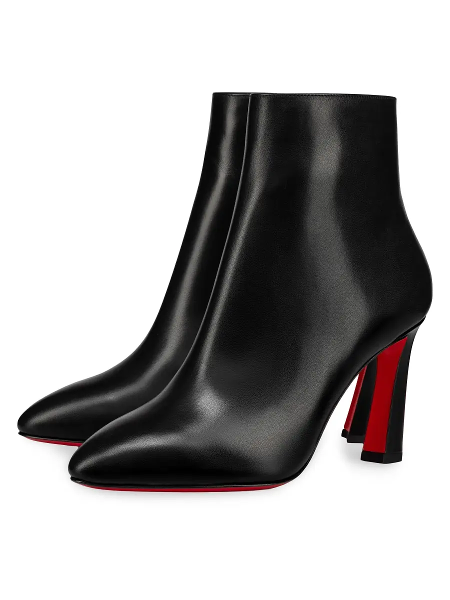 Christian Louboutin Women's So Eleonor 85MM Leather Booties - Black | Image 1 Christian Louboutin Women's So Eleonor 85MM Leather Booties - Black | Image 1