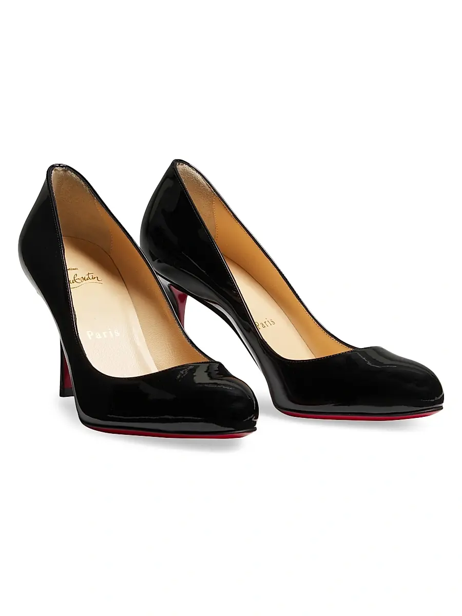 Christian Louboutin Women's Dolly 85MM Patent Leather Pumps - Black | Thumbnail 2 Christian Louboutin Women's Dolly 85MM Patent Leather Pumps - Black | Thumbnail 2