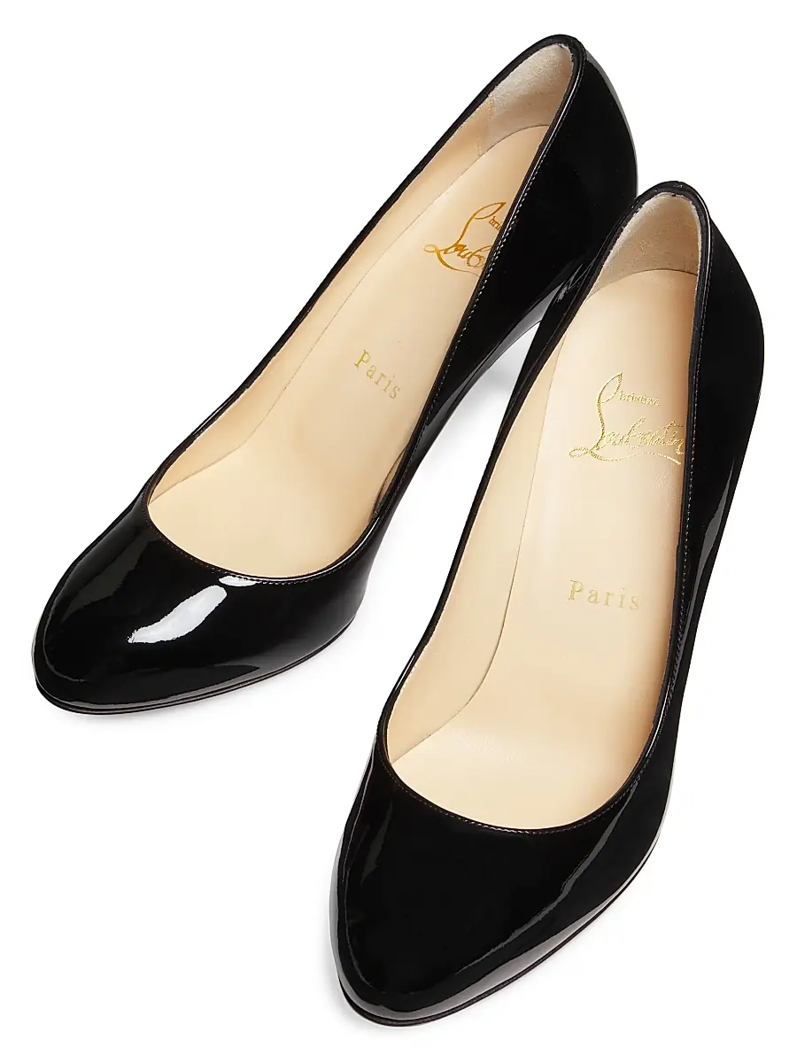 Christian Louboutin Women's Dolly 85MM Patent Leather Pumps - Black | Thumbnail 4 Christian Louboutin Women's Dolly 85MM Patent Leather Pumps - Black | Thumbnail 4