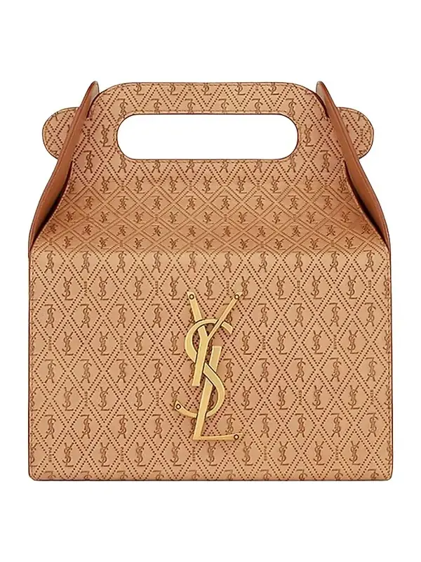 Saint Laurent Women's Take Away Box in Calf Leather - Brown