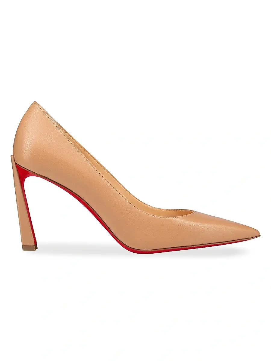 Christian Louboutin Women's Condora 85MM Leather Pumps - Beige | Image 1 Christian Louboutin Women's Condora 85MM Leather Pumps - Beige | Image 1
