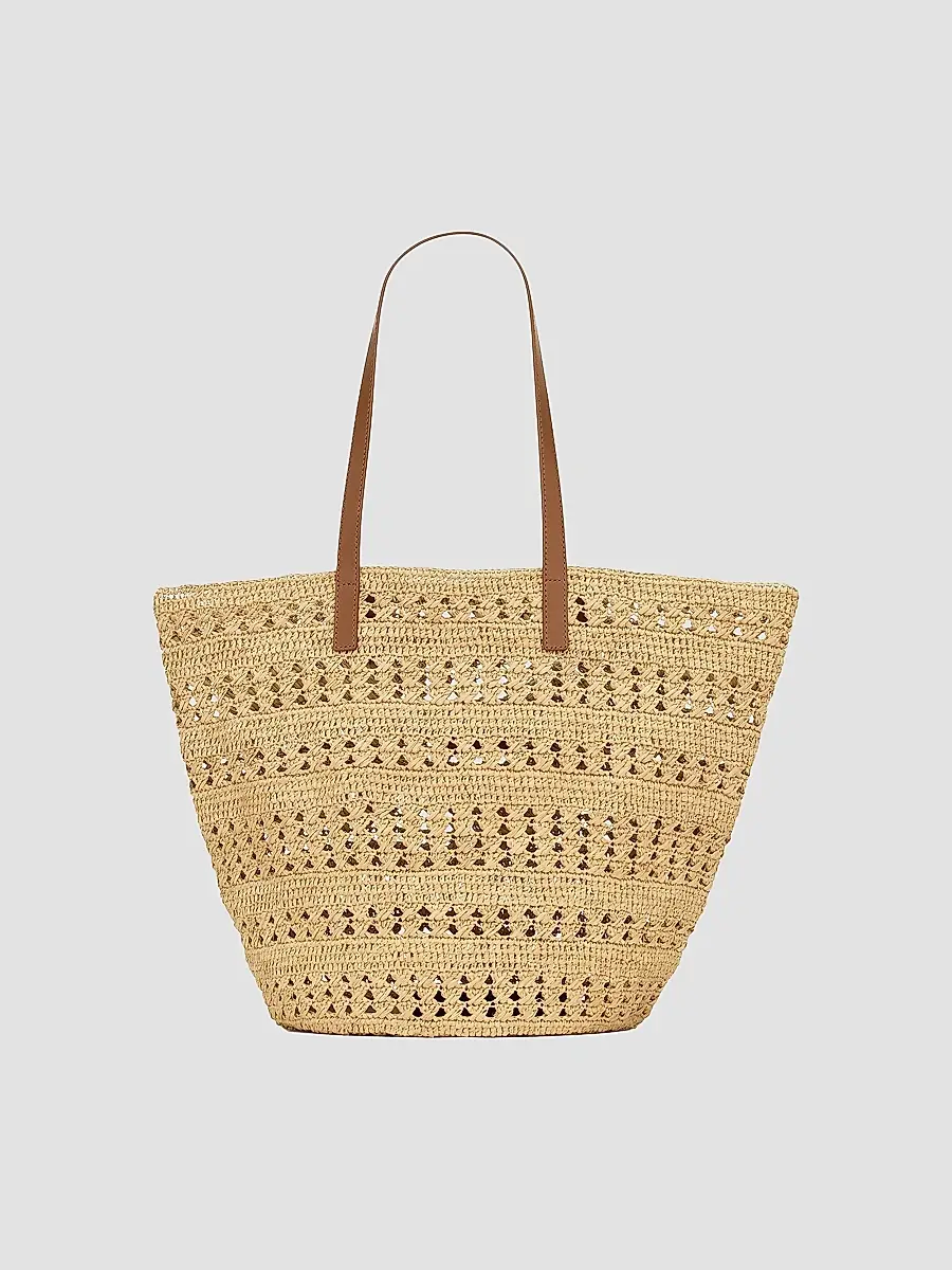 Saint Laurent Women's Panier Medium Bag in Raffia Tote Bag | Thumbnail 3 Saint Laurent Women's Panier Medium Bag in Raffia Tote Bag | Thumbnail 3