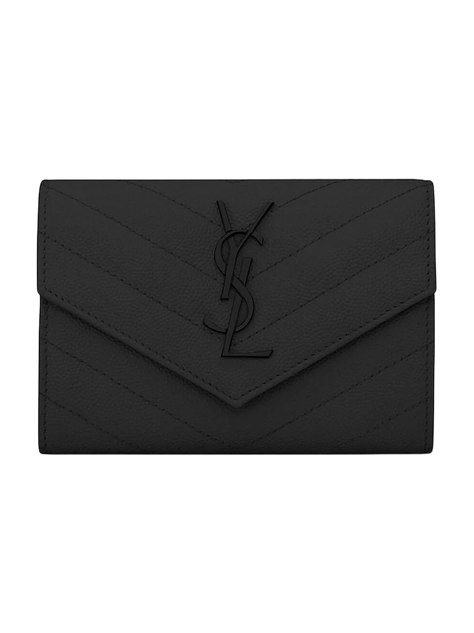 Women's Cassandre Matelass Small Envelope Wallet in Grain de Poudre Embossed Leather