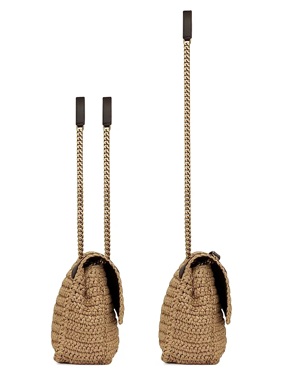 Saint Laurent Women's Niki Chain Bag in Raffia and Leather - Naturel | Thumbnail 4 Saint Laurent Women's Niki Chain Bag in Raffia and Leather - Naturel | Thumbnail 4