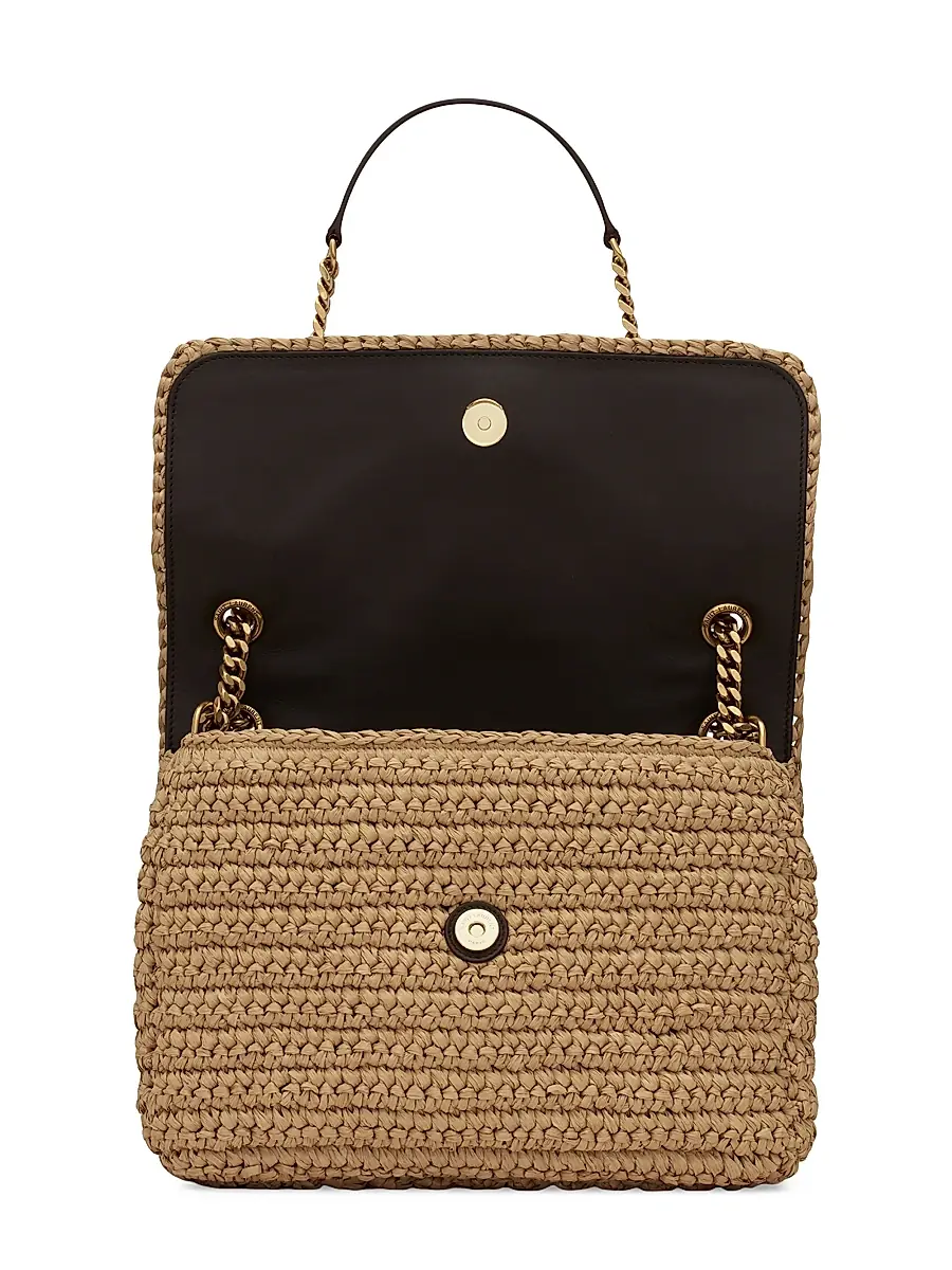 Saint Laurent Women's Niki Chain Bag in Raffia and Leather - Naturel | Thumbnail 5 Saint Laurent Women's Niki Chain Bag in Raffia and Leather - Naturel | Thumbnail 5