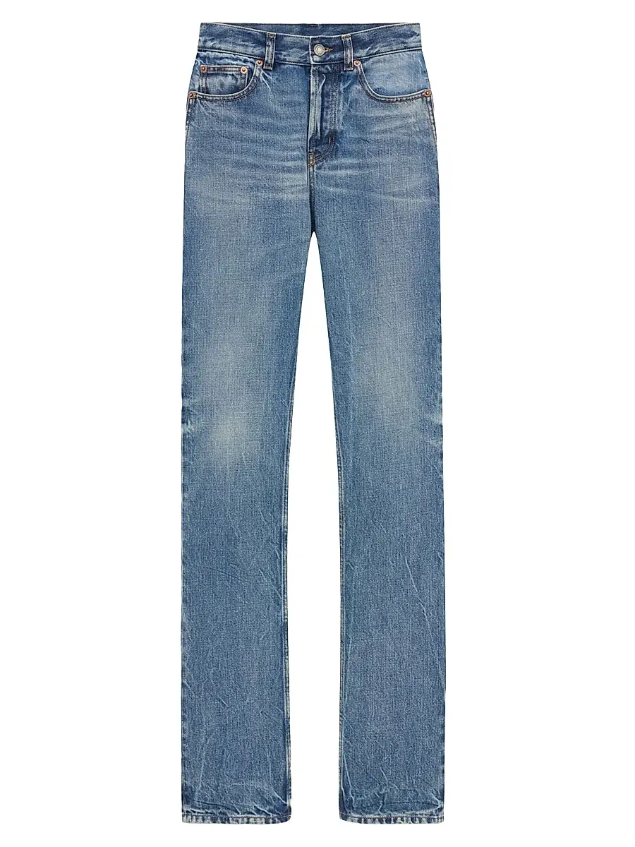 Saint Laurent Women's 90's Slim Jeans in Denim - Blue | Image 1 Saint Laurent Women's 90's Slim Jeans in Denim - Blue | Image 1