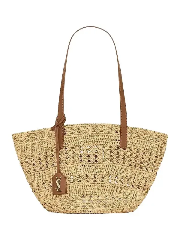 Women's Panier Small Shoulder Bag in Raffia - Natural Women's Panier Small Shoulder Bag in Raffia - Natural
