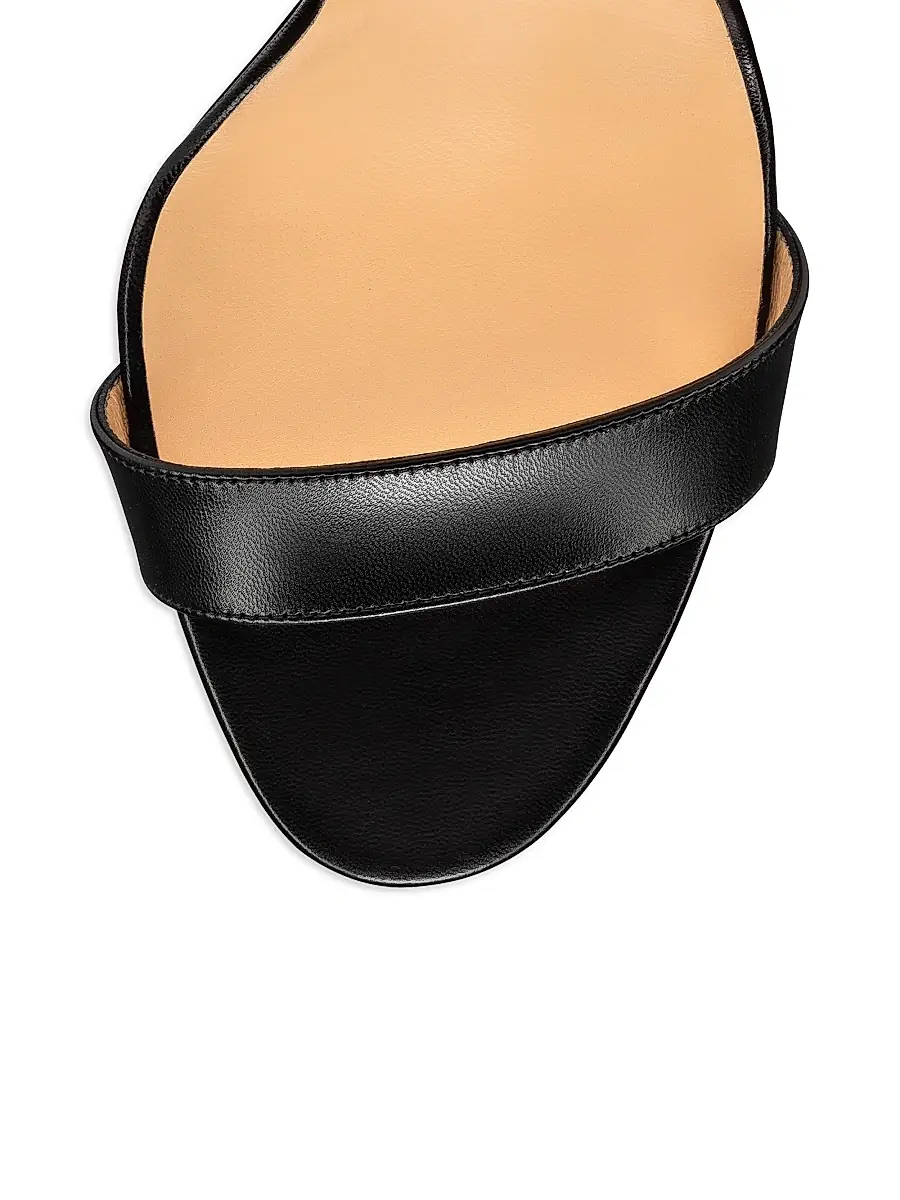 Christian Louboutin Women's Choca Lux 120MM Leather Sandals - Black | Thumbnail 5 Christian Louboutin Women's Choca Lux 120MM Leather Sandals - Black | Thumbnail 5