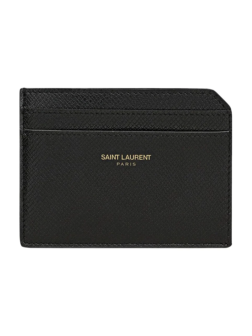 Men's Open Card Case In Coated Bark Leather