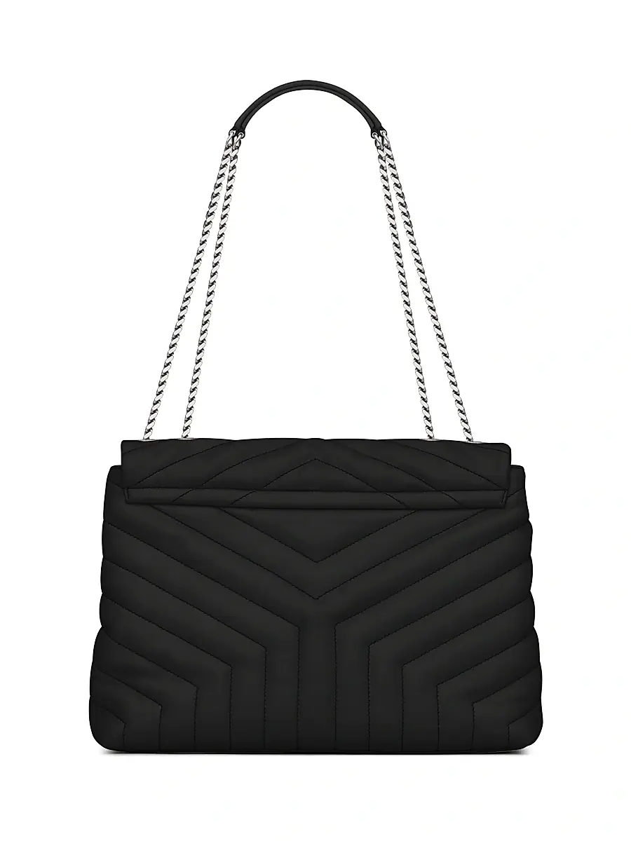 Saint Laurent Women's Loulou Shoulder Bag in Quilted Leather - Black | Thumbnail 2 Saint Laurent Women's Loulou Shoulder Bag in Quilted Leather - Black | Thumbnail 2