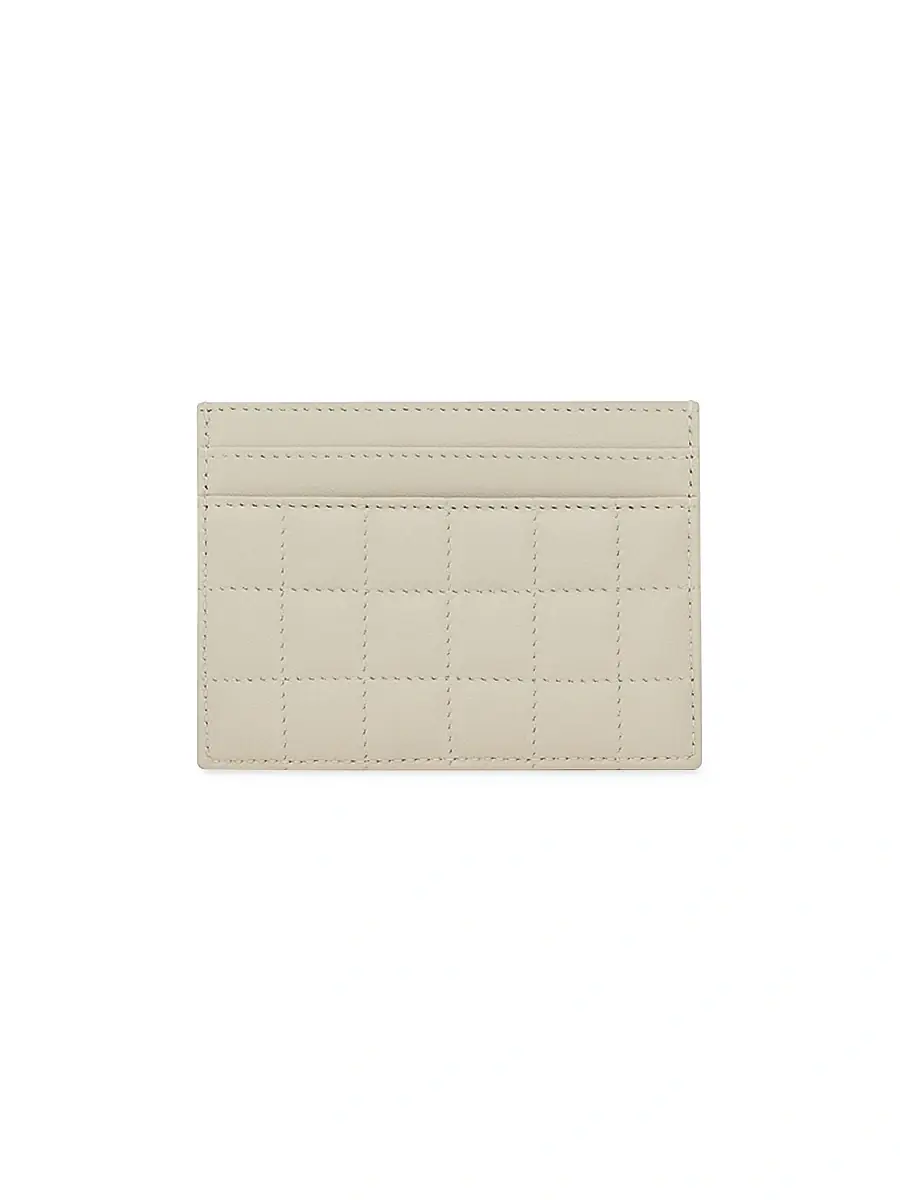 Saint Laurent Women's Cassandre Matelasse Carre Card Case In Quilted Leather - Black | Thumbnail 2
