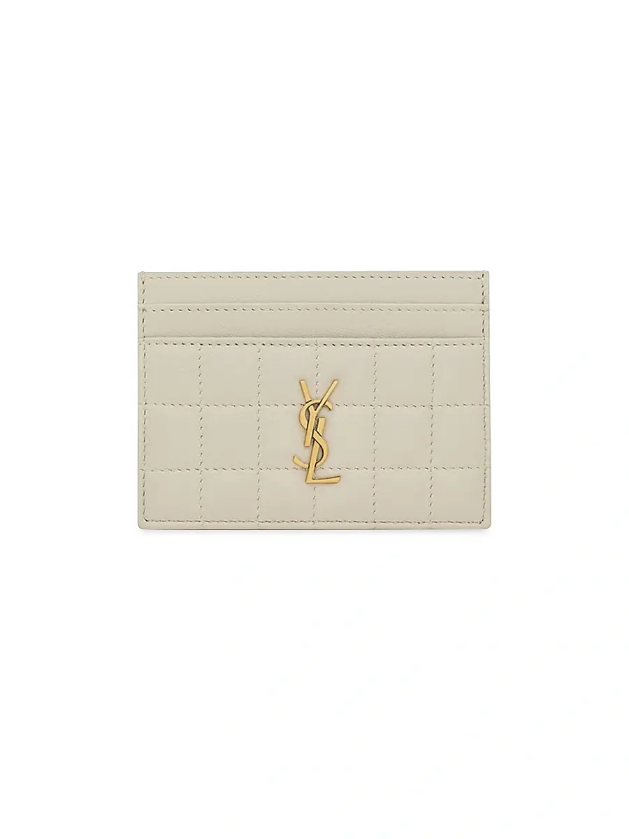 Saint Laurent Women's Cassandre Matelasse Carre Card Case In Quilted Leather - Black | Image 1 Saint Laurent Women's Cassandre Matelasse Carre Card Case In Quilted Leather - Black | Image 1