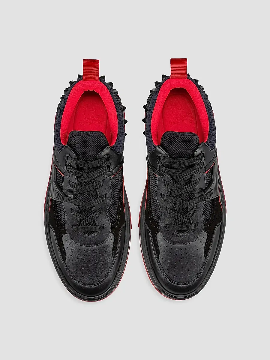 Christian Louboutin Men's Astroloubi Low Top Sneakers - Black | Thumbnail 4 Christian Louboutin Men's Astroloubi Low Top Sneakers - Black | Thumbnail 4