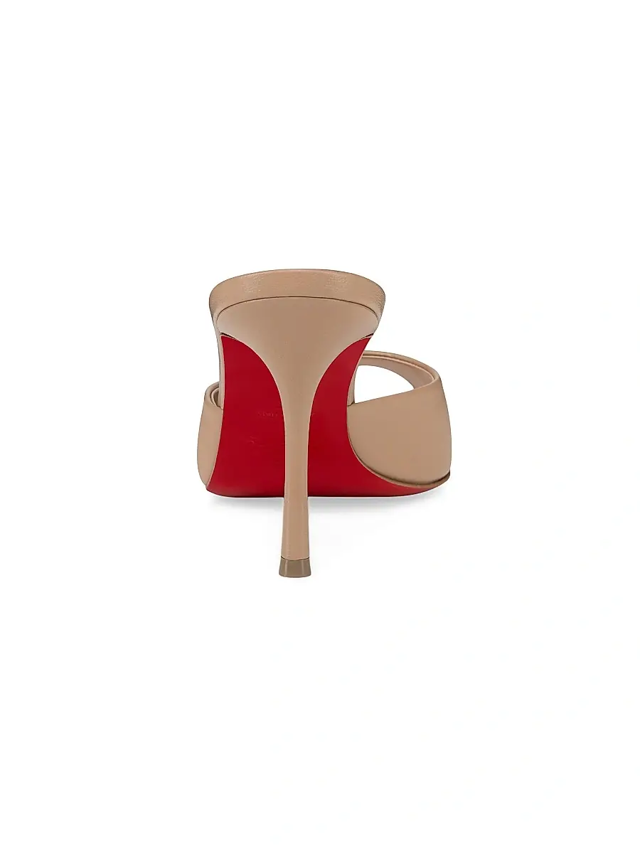 Christian Louboutin Women's Me Dolly 85MM Leather Mules - Black | Thumbnail 3