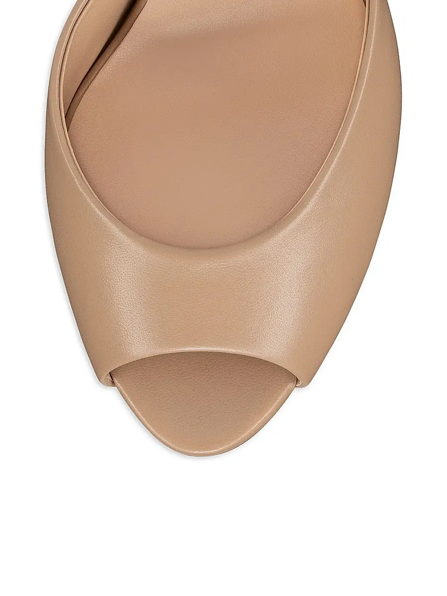 Christian Louboutin Women's Me Dolly 85MM Leather Mules - Black | Thumbnail 4